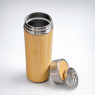 Insulated Steel bamboo Flask