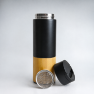 Insulated Steel bamboo Flask - Image 3