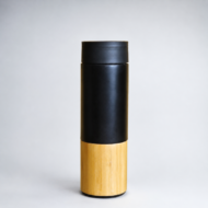 Insulated Steel bamboo Flask - Image 2