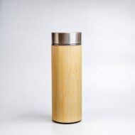 Insulated Steel bamboo Flask - Image 2