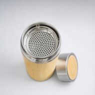 Insulated Steel bamboo Flask - Image 3