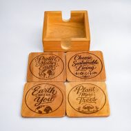 Mahogany Wood Coaster