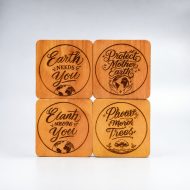 Mahogany Wood Coaster - Image 2