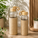 Glass bottles with jute bags