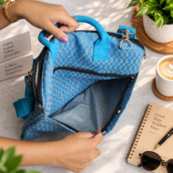 Handmade JuCo Laptop Bag - Blue - Image 2