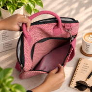 Handmade JuCo Laptop Bag - Pink - Image 2