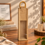 Handmade Jute Bags with Wooden Handle