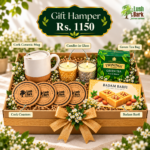 Sustainable Diwali Gift Hampers with Cork Ceramic Mug, Glass Candles & Badam Barfi